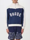 Rhude Man Sweatshirt Navy Size L Cotton In Blue