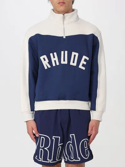 Rhude Sweatshirt  Men Color Blue In Navy