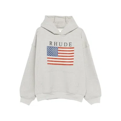 Rhude Long-sleeved Sweatshirt In White