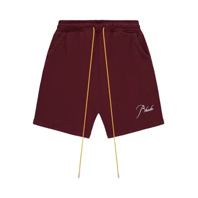 Pre-owned Rhude Sweatshort 'burgundy' | Red | Men's Size S