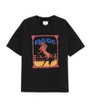 Rhude Cadre Noir Logo-print Cotton-jersey T-shirt In Black