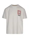 Rhude T-shirt Chevron Logo Repeat Tee Vintage White In Neutral