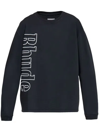 Rhude T-shirt Con Logo Laterale  In Black