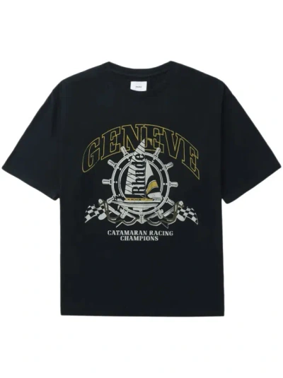 Rhude T-shirt Geneve Catamaran Black
