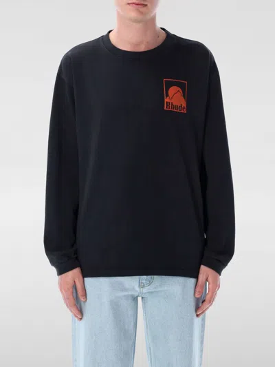 RHUDE T-SHIRT RHUDE MEN COLOR BLACK,G99171002