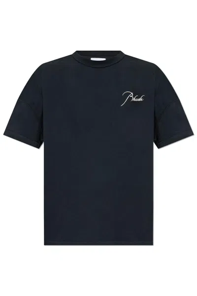 Rhude T-shirt En Coton In Black
