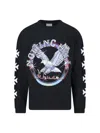 Rhude Notting Hill Eagle Vintage Black Long Sleeve T-shirt In Black
