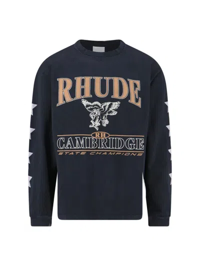 Rhude T-shirts And Polos In Black