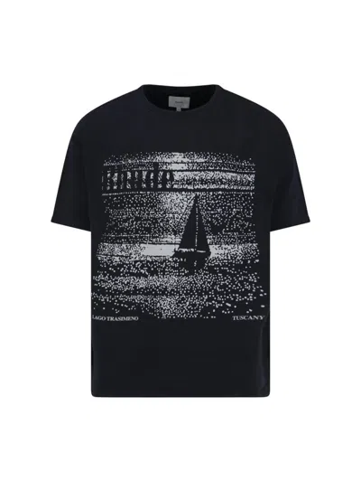 Rhude Graphic Print Crew Neck Short Sleeve T-shirt In Black