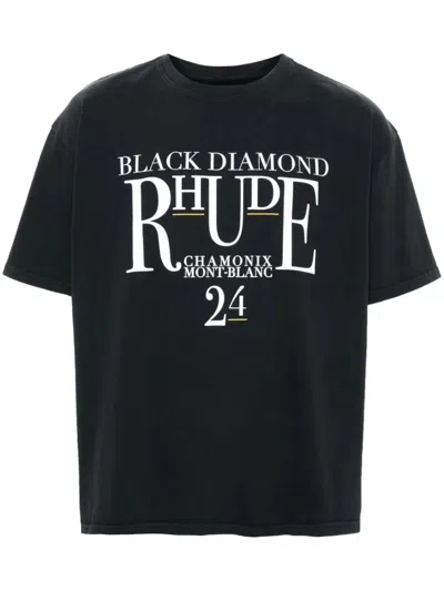 RHUDE T-SHIRTS AND POLOS BLACK