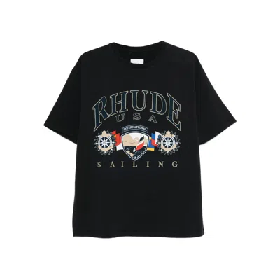 Rhude Short-sleesleeved T-shirt In Black