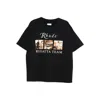 Rhude Classic Black T-shirt With Crew Neckline And Timeless Appeal In Black