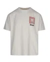 Rhude T-shirt Chevron Logo Repeat Tee Vintage White In Neutral