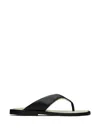 Rhude T-strap Leather Sandals In Black