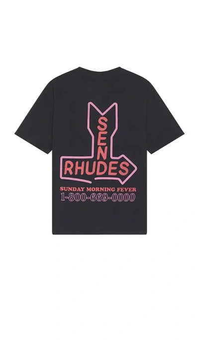 Rhude Send S T-shirt In Vintage Black