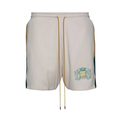Pre-owned Rhude Tan Whinston Crest Short 'creme/multicolor' | White | Men's Size L