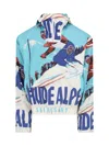 Rhude Hooded Technical Jacket In Light Blue In Light Blue