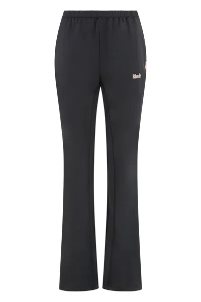 Rhude Stretch-desing Track Pants In Black