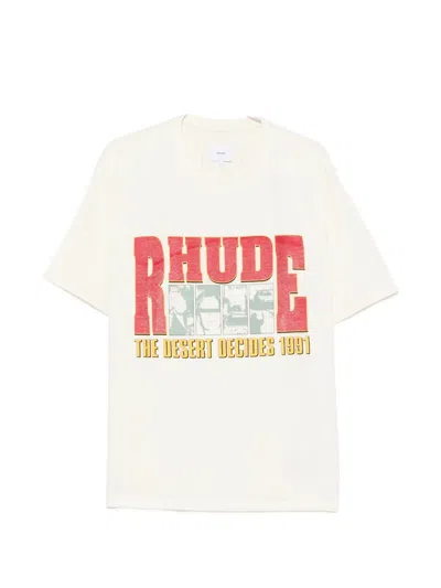 Rhude The Desert Decides Logo-print T-shirt In White