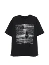 Rhude Graphic Print Crew Neck Short Sleeve T-shirt In Black