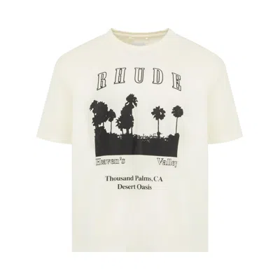 Pre-owned Rhude Thousand Palms Tee 'vintage White/black' | Men's Size Xxl