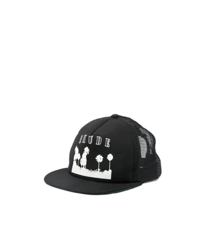 Rhude Thousand Palms Trucker Hat In Black