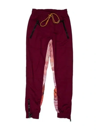 Pre-owned Rhude Tie-dye Print Joggers In Burgundy