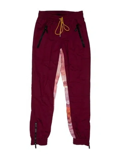 Pre-owned Rhude Tie-dye Print Joggers In Burgundy