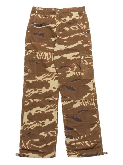 Rhude Tiger Camouflage-pattern Trousers In Animal Print