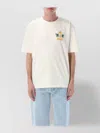 Rhude Tobacco Crew Neck Graphic Print T-shirt In Vintage White