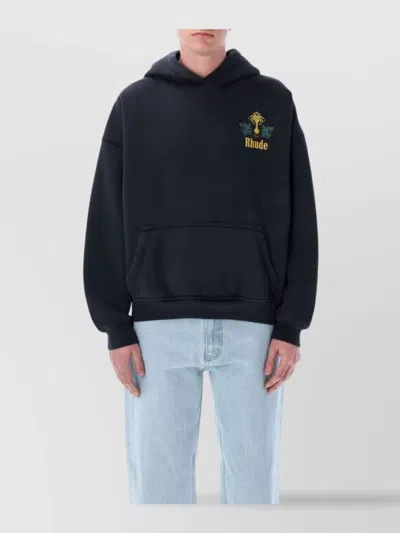 RHUDE TOBACCO HOODIE GRAPHIC PRINT