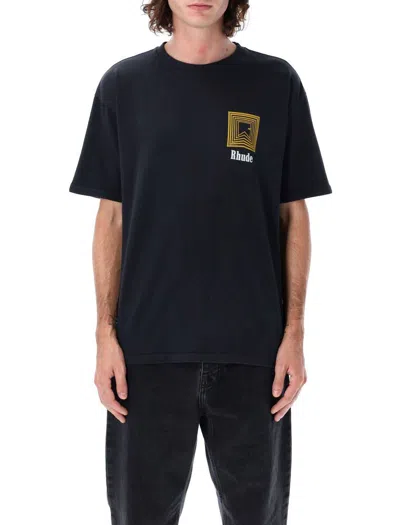 Rhude T-shirts And Polos Blue In Vntg Black