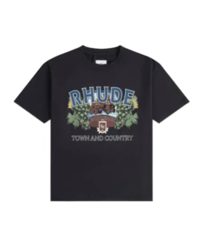 Rhude Town And Country T-shirt In Black