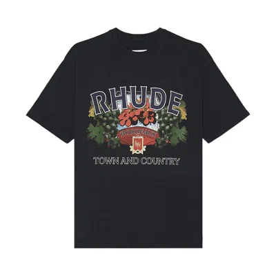 Pre-owned Rhude Town And Country Tee 'vintage Black'
