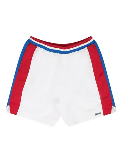 Rhude Track Shorts In White