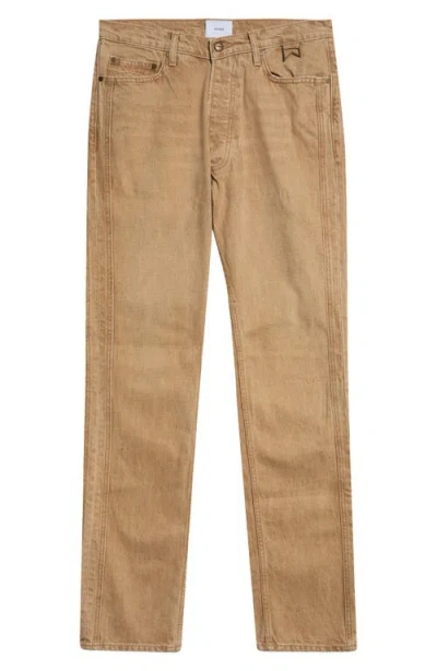 Rhude Traxedo Straight Leg Jeans In Brown