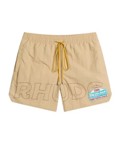 Rhude Tripoli Rally Team Logo Shorts In Neutral
