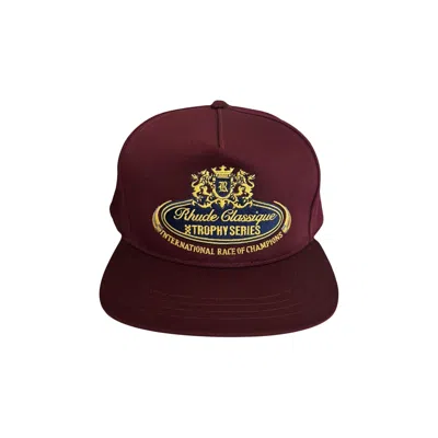 Pre-owned Rhude Trophy Series Hat 'maroon' | Red | Men's Size Onesize