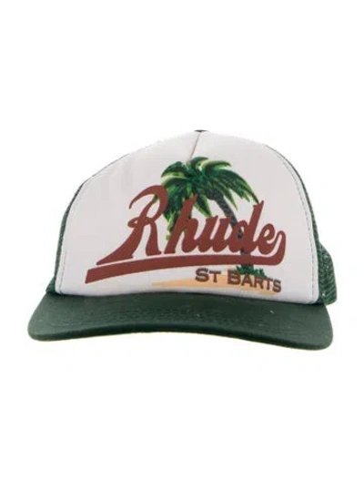 Pre-owned Rhude Trucker Hat In Green