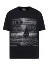 Rhude Graphic Print Crew Neck Short Sleeve T-shirt In Black