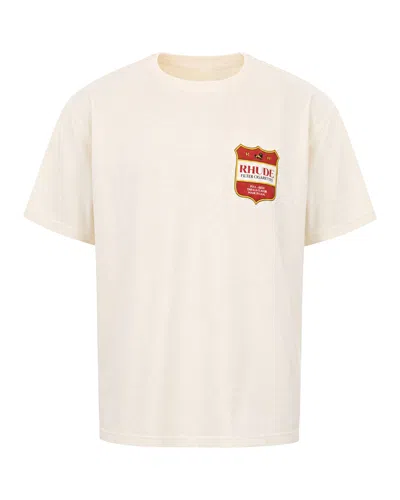 Rhude T-shirt Filtaro Crest Vintage White In 6498
