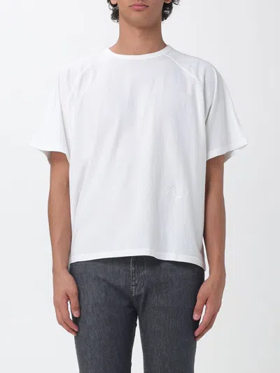 Rhude T-shirt Men Color White In Metallic