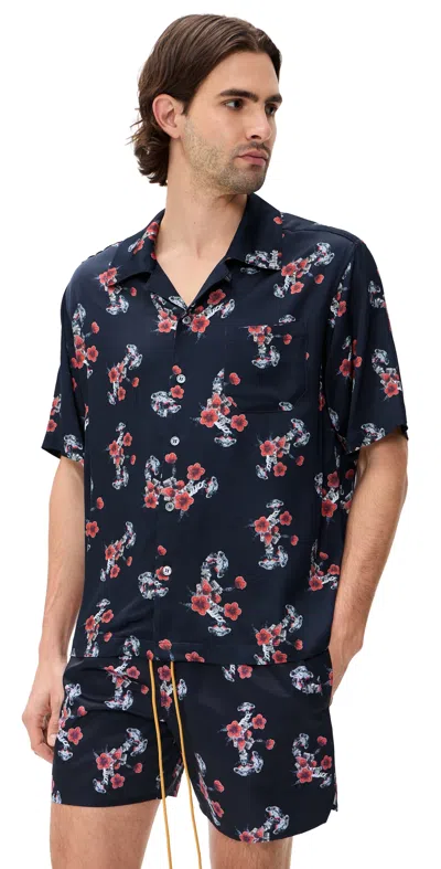 Rhude Turbo Floral Button-up Shirt In Multi