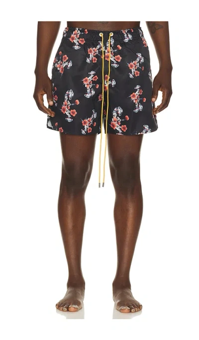 Rhude Turbo Floral Swim Shorts In Multi