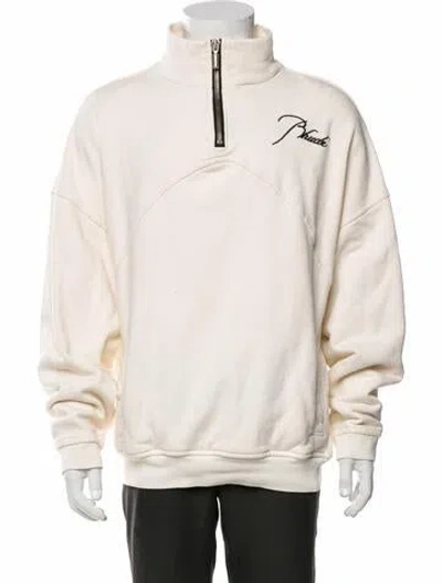 Pre-owned Rhude Turtleneck Long Sleeve Polo Sweater In Neutral