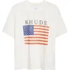 Rhude Graphic Print Crew Neck Short Sleeve T-shirt In Neutral
