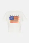 Rhude Graphic Print Crew Neck Short Sleeve T-shirt In White