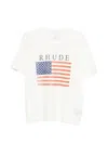 Rhude Graphic Print Crew Neck Short Sleeve T-shirt In White