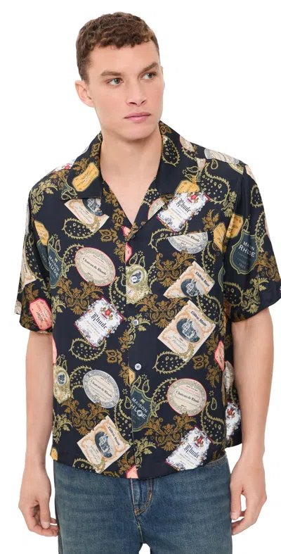 Rhude Vin Bandana Print Button-up Shirt In Multi