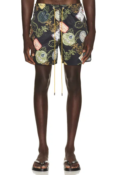 Rhude Vin Bandana Print Swim Shorts In Multi